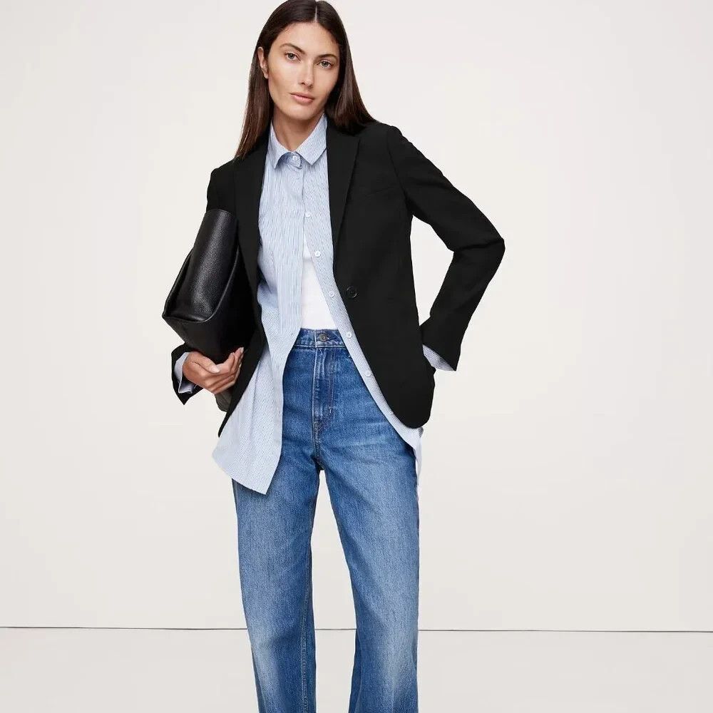 Banana Republic Slim Refined Blazer Black #713521